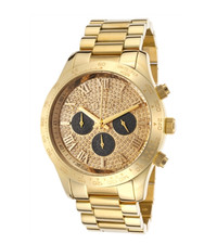 Michael Kors Layton Women Watch Gold Tone with Crystal Display MK5830 New in Box