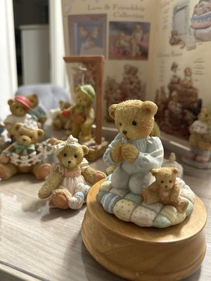 Original Cherished Teddies, 17 Stück, Handbemalt, Resin, Weihnachten, Sammlung