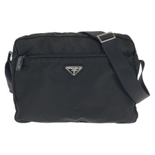 Prada Tessuto Nylon Shoulder Bag Women Black One Size 833877