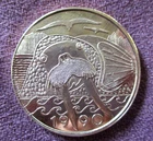 Alaska Walrus  1990  1 Troy Oz. .999 Fine Silver Round w/ State Seal