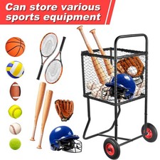 Baseball Carry Cart with Wheels 300 Ball Capacity Heavy-Duty Portable Storage