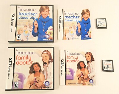 LOT OF 2 IMAGINE NINTENDO DS VIDEO GAMES TEACHER CLASS TRIP + FAMILY DOCTOR