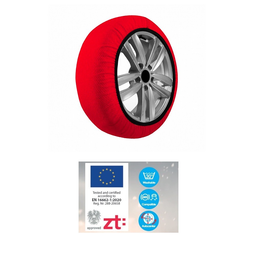 Calze Da Neve Maranello Super X Per Auto SUV 4x4, Misura 315/30 R21, Omologate EN 16662-1