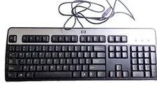 HP KB-0316 434820-001 DOM PS/2 Wired Black/Silver Keyboard for Desktops