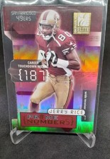 Jerry Rice 🐐1999 Donruss Elite Prime Numbers Die-Cut #/180 SP 49ERS HOF Die-Cut