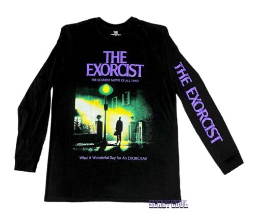 New The Exorcist Poster 1973 Long Sleeve Black Mens Vintage T-Shirt - Picture 2 of 2