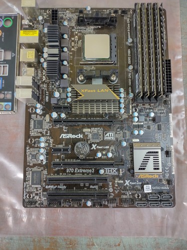 ASRock 970 Extreme3, AM3+USB 3 , AMD FX, 16GB CRUCIAL RAM, BACK I/O PLATE !!!!!! - Picture 3 of 13