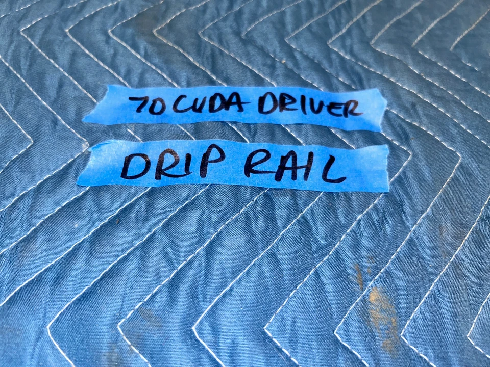 1970 1971 1972 1973 1974 Plymouth Barracuda Cuda riel de goteo lateral del conductor moldura 70 Foto 2 de 4