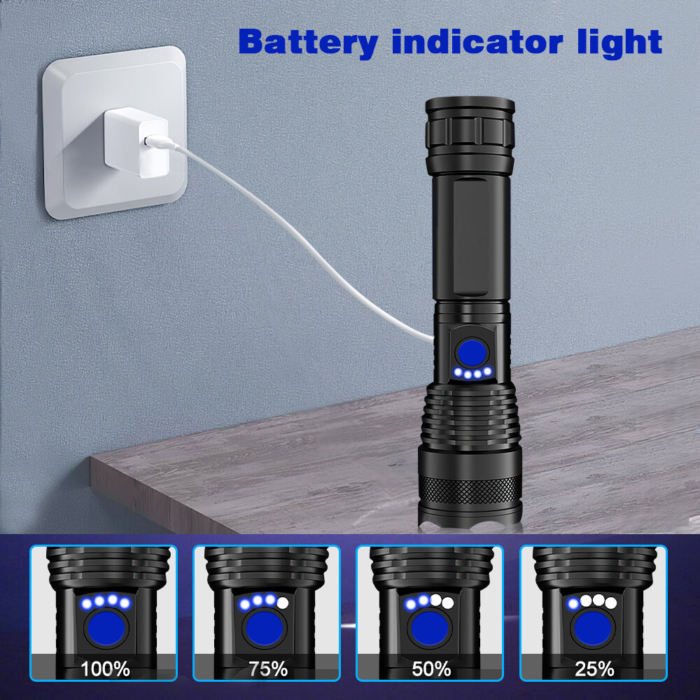LESHEN L21 Rechargeable Flashlight – 3000 Lumens Super Bright, USB-C, 5 Modes, 1000ft Beam, Pocket Clip - View #5