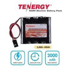 Tenergy 4.8V 2000mAh NiMH RX Receiver Battery Hitec for RC Receivers Transmitter