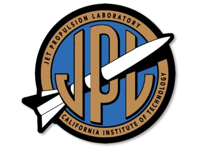 3x3 inch Vintage JPL Rocket Logo Sticker (seal insignia nasa space lab jet cali)