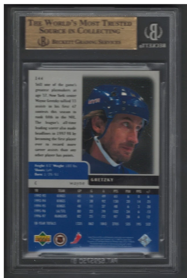 1997-98 UD Black Diamond #144 Wayne Gretzky BGS 9.5 GEM MINT CENTERED BEAUTY - Image 2 of 2