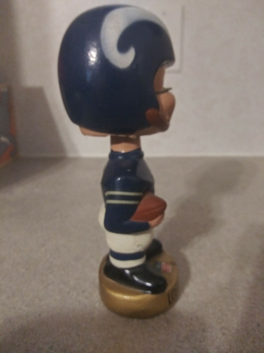 NFL ロサンゼルス・ラムズ ビンテージボブルヘッド 1960's Bobble Head Nodder Los Angeles LA Rams Round Gold Base