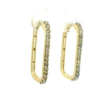 Brown Diamond Earrings In 10k Yellow Gold.