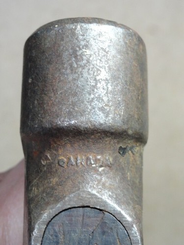 Vintage Ball Pein Peen Peening Hammer 2 lb Machinist Mechanic Embossed- CANADA - Picture 11 of 11