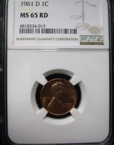 1961-D 1C Lincoln Memorial Cent NGC MS65RD