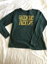 NFL PRO LINE long sleeve GREEN BAY PACKERS t-shirt LARGE 38” chest 