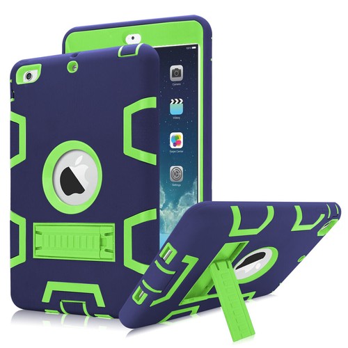 Stoßfeste Hartkunststoff Gummi Abdeckung Etui Ständer für Apple iPad Mini 1/2/3 - Bild 45 von 51