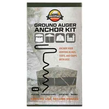 4-Pack RHINO OUTDOORS Ground Auger Anchor Kit 8”  Tent Stakes f/ Blinds & Tarps