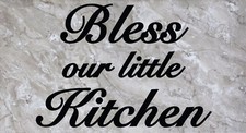 Bless our little Kitchen Wall Quote Vinyl Sticker Decal 14.5" h x 22" w