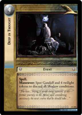1x  Deep in Thought - 3C30 - Foil Light Play Realms of the Elf-lords
