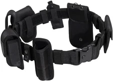 Black Deluxe Duty Belt & 7 Tactical Pouches Heavy Duty Law Enforcement Police