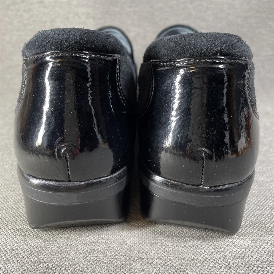 NAOT Mocasines Negro Gamuza Cuero Sin Cordones Para Mujer 39 Israel Gancho Lazo Correa Foto 4 de 4