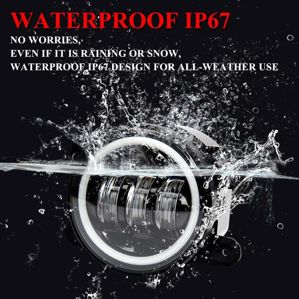 Par de luces antiniebla LED para parachoques aptas para Jeep Commander 2006 2007 2008 2009 2010 Foto 4 de 4