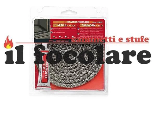TEXPACK KIT ARTICA GUARNIZIONE PORTA STUFA PELLET DIAMETRO 10 LUNG. 2,5MT EDILKAMIN