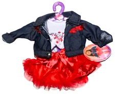 My Life As Rodeo Girl Outfit Denim Jacket Red Skirt Western Style Fits 18" Doll