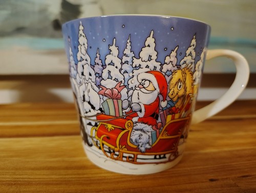 Weihnachten Pony Kaffeebecher - blau - Bild 3 von 3