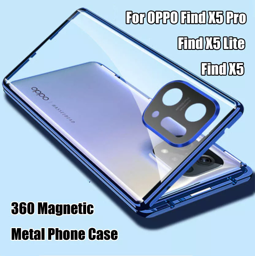 360° Magnetic Metal Phone Case for OPPO Find X5 Pro Dual Sided