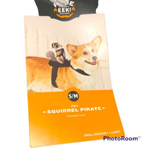 Hyde and Eek! Squirrel Pirate Rider Dog and Cat Costume, Size S/M - Picture 4 of 12