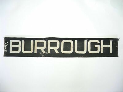 Vintage Siebdruck Leinen Bus Destination Blind SA Burrough 