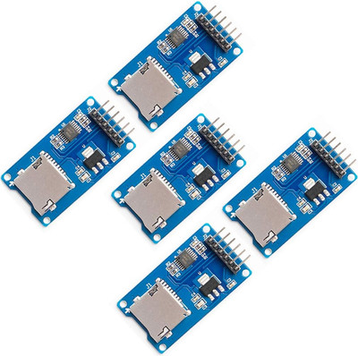 5pcs Micro SD TF Card Adater Reader Module 6Pin SPI Interface Driver Module with