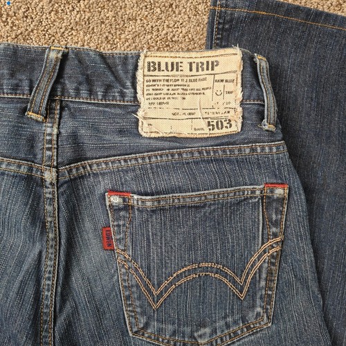 Edwin Men's Blue Trip 503 Washed Cotton Denim Jeans Size 30 - Picture 7 of 15