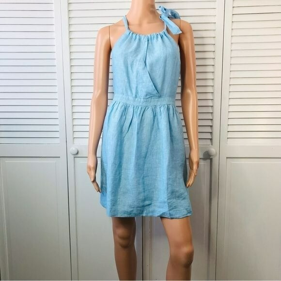 Island Company Dresses | Island Company Poseidon Linen Pixie Dress Size Small | Color: Blue | Size: S | Consignwithk's Closet