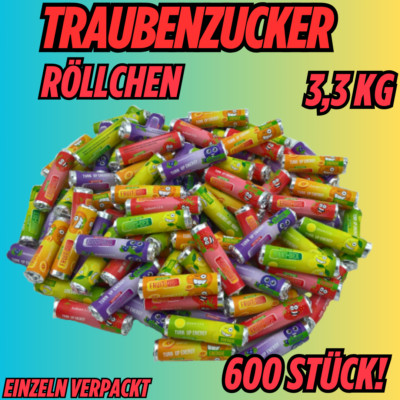 600 Traubenzucker Röllchen Frucht Grosspackung Kamelle