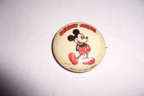 Vintage Walt Disney Enterprises Disney Mickey Mouse Pinback Button Pin - Picture 1 of 4