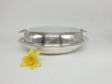 Antico scaldavivande Art Decò - piatto da portata argentato, Inghilterra 1930 circa