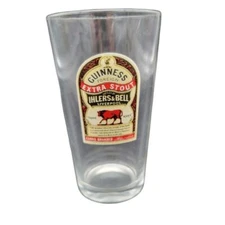 Guinness Pint Glass Extra Stout Ihlers & Bell Liverpool Bull Beer Pub Tumbler
