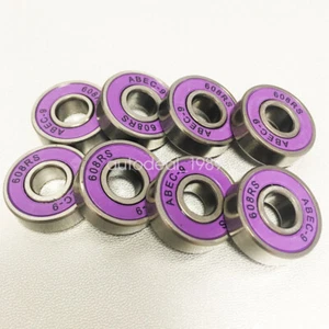 8pcs Skate Boards Scooters Longboards Skateboard ABEC 9 608RS Bearings Purple