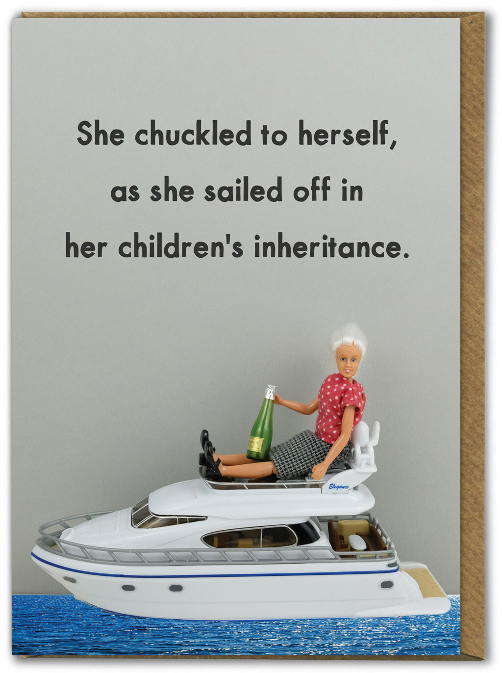 Funny Birthday Card Inheritance Boat Joke Comedy Amusing Dolls Humour Cheeky