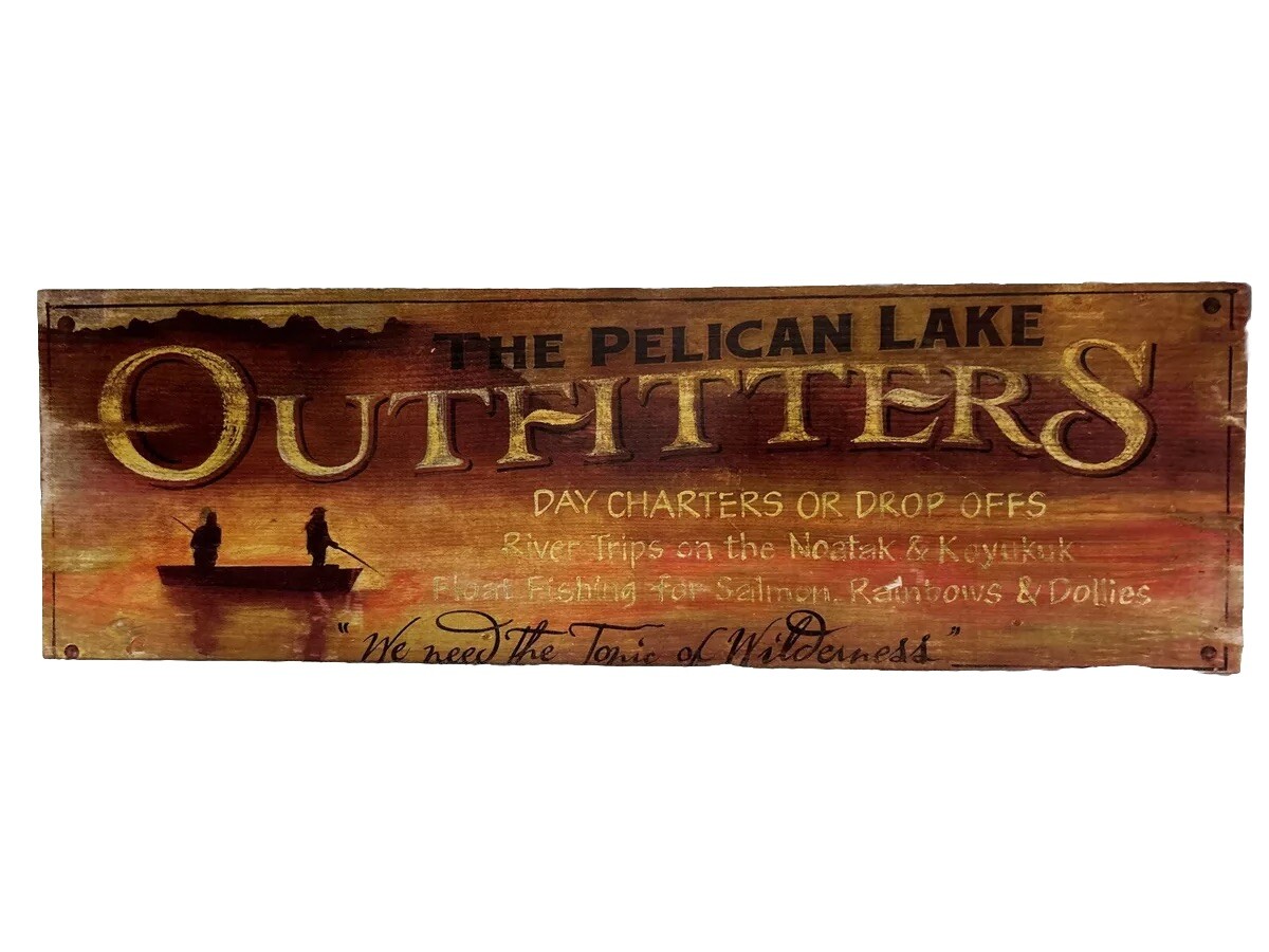 置物 vintage wood signboard Red Horse Signs Vintage Designs Pelican Lake Outfitters Wood Sign
