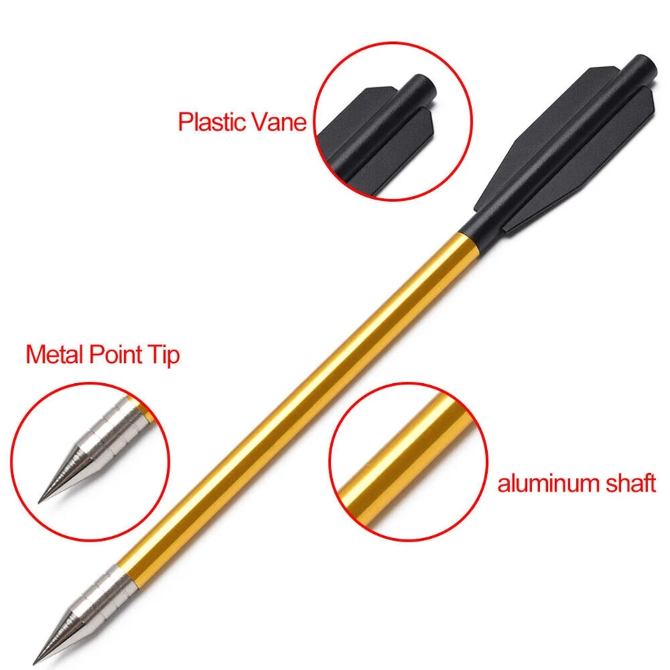 12 24 36 48 ALUMINUM BOLTS 6.3in METAL ARROWS  50 80 lb PISTOL CROSSBOW ARCHERY - Image 2 of 4