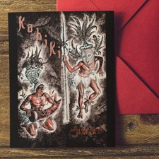 TeeGeniuses/ArkivaTropika KAHIKI Tiki Bar Cocktail Menu Cover Poster/Greeting