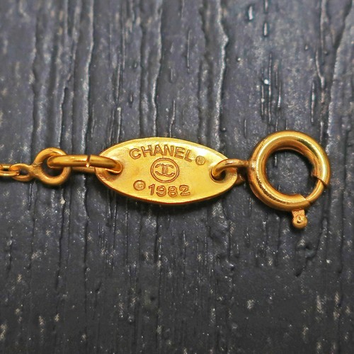 CHANEL vergoldet CC Logos Charm Vintage Kette Halskette Anhänger #588c Rise-on - Bild 5 von 5