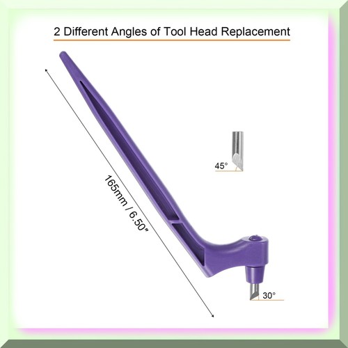 Purple Scrapbook Cutter with 360 Degree Rotating Blades and Stainless Steel Cutt - 第 3/7 張圖片