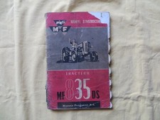 Tracteur MASSEY FERGUSON 835 DS - notice d'entretien - 1959