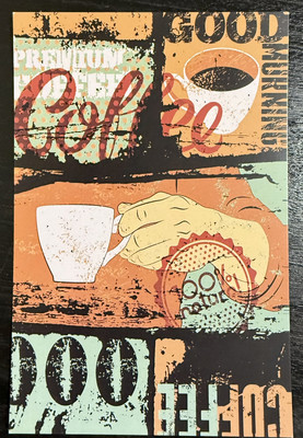 Coffee Collage  European American Ad Postcard wall  Decor 5244 Ephemera Card